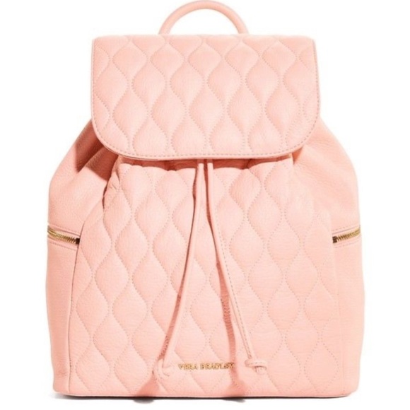 Vera Bradley Handbags - Vera Bradley Quilted Leather Amy Backpack Blush Baby Pink Travel Floral Purse